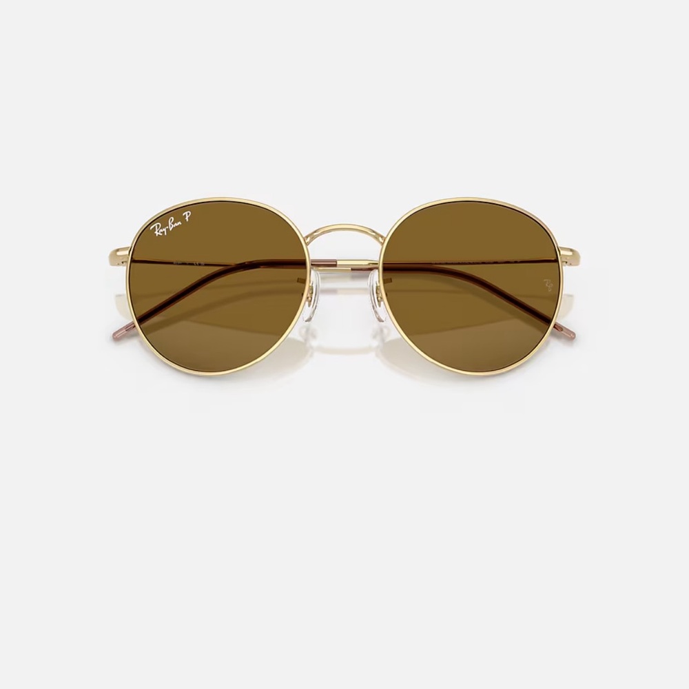NEW Ray-Ban Round Reverse RBR0103S Gold Brown Polorized - Picture 7 of 7